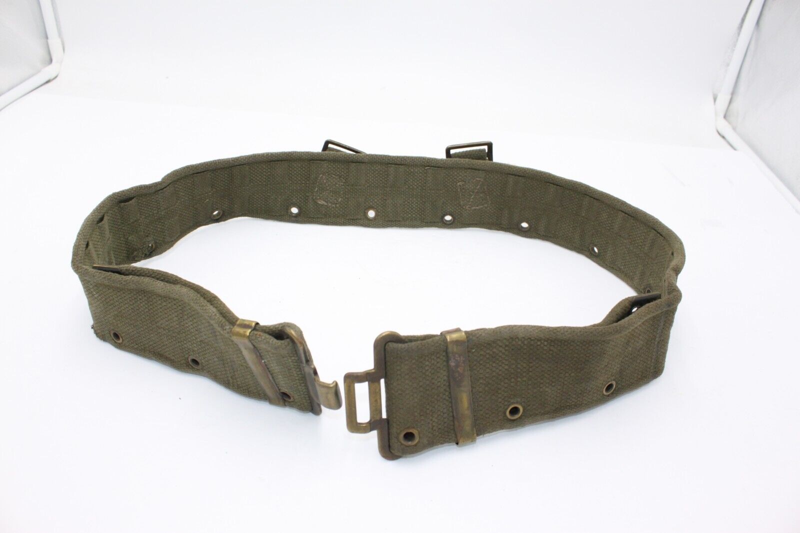 Vintage WW2 British Army 37 Pattern Webbing Belt Canvas Combat Trousers UK WWII