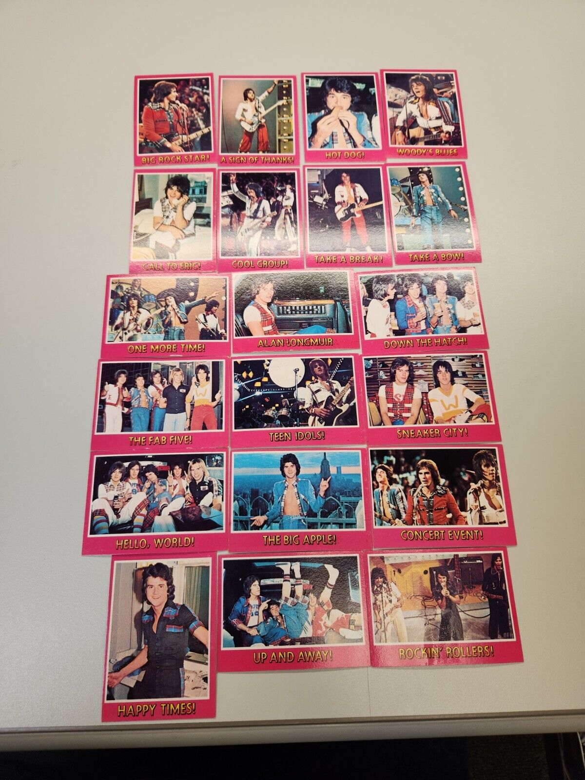 Set Of 20 Bay City Rollers Rock Group Trading Cards Topps 1975 Vintage