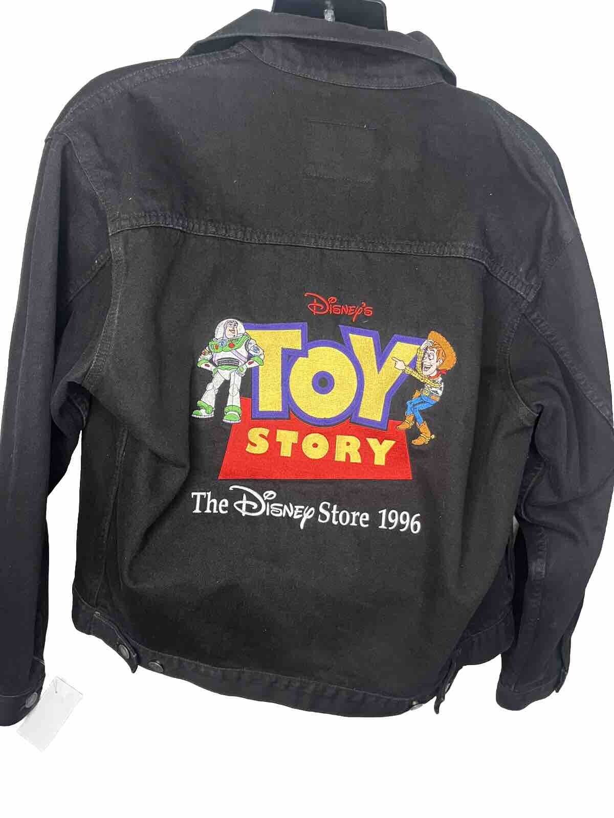 Rare 1996 Toy Story Disney Store Promo Black Denim Staff Jean Jacket 90s SZ - M