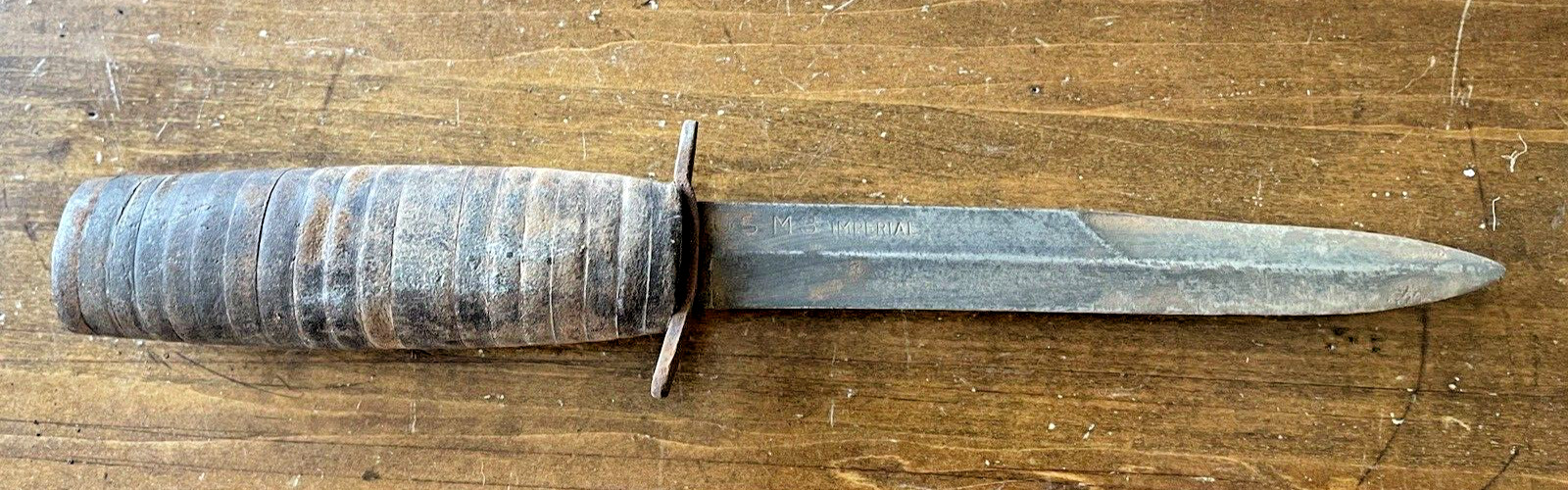 US WW2 Era Imperial US M3 Fighting knife--no sheath--modified handle--3094.23