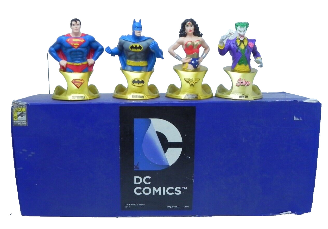 Monogram International Comic-Con Exclusive DC Comics Paperweight Set NEW Box Dmg