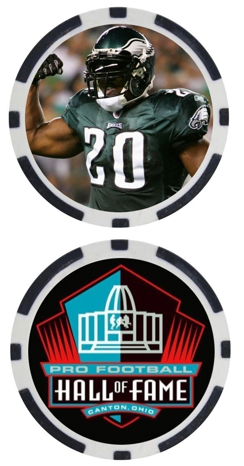 BRIAN DAWKINS - PRO FOOTBALL HALL OF FAMER - COLLECTIBLE POKER CHIP
