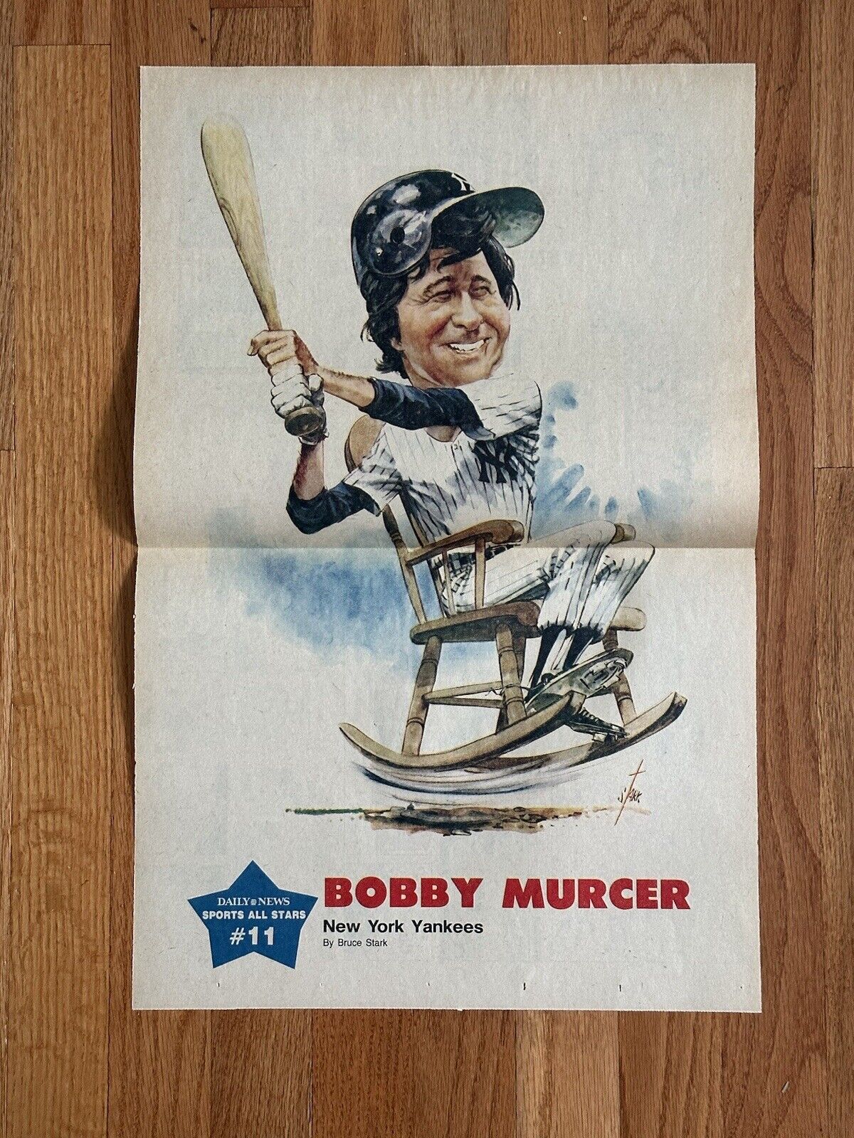 1982 Daily News Bruce Stark Baseball Sports All Stars Newspaper Bobby Murcer
