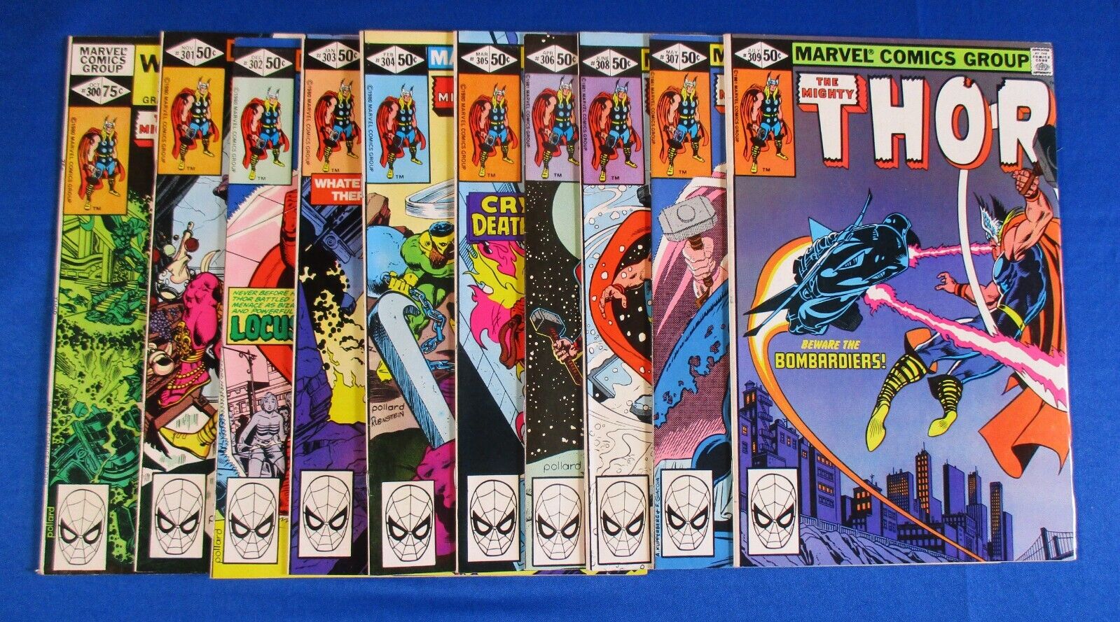 The Mighty Thor Marvel Comics 300 to 309 Run Bronze Age Key Issues High Grade