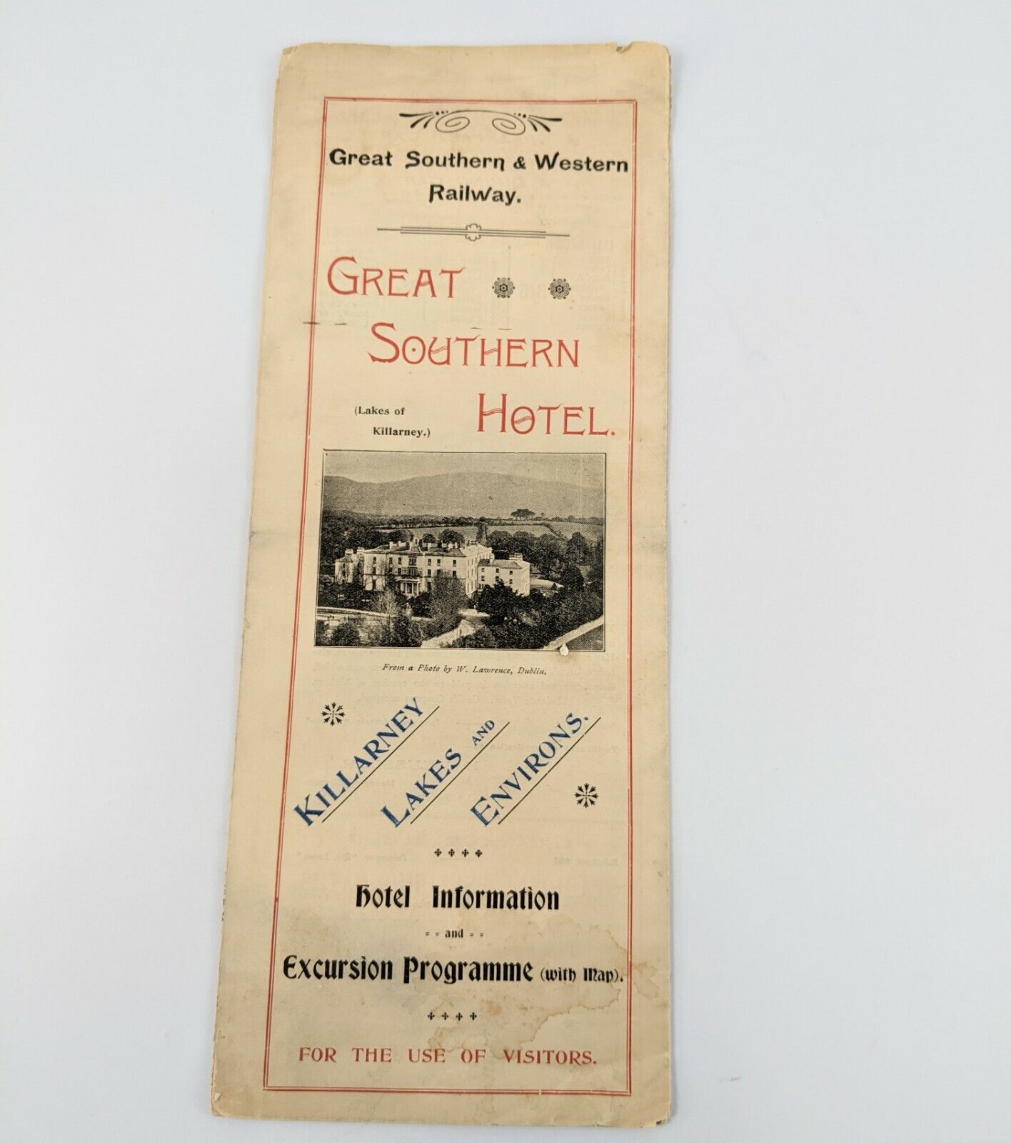 Great Southern Hotel Killarney Lake Travel Brochure Railway circa 1890's-1900's