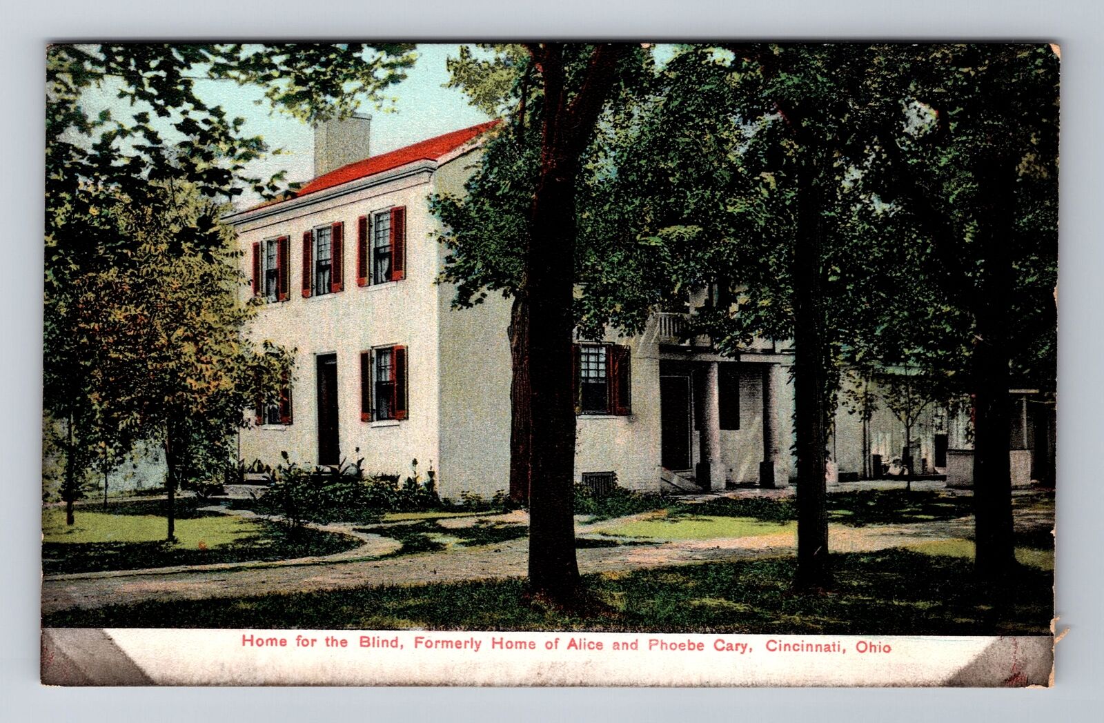 Cincinnati OH-Ohio, Home For Blind, Home Of Cary, Antique, Vintage Postcard