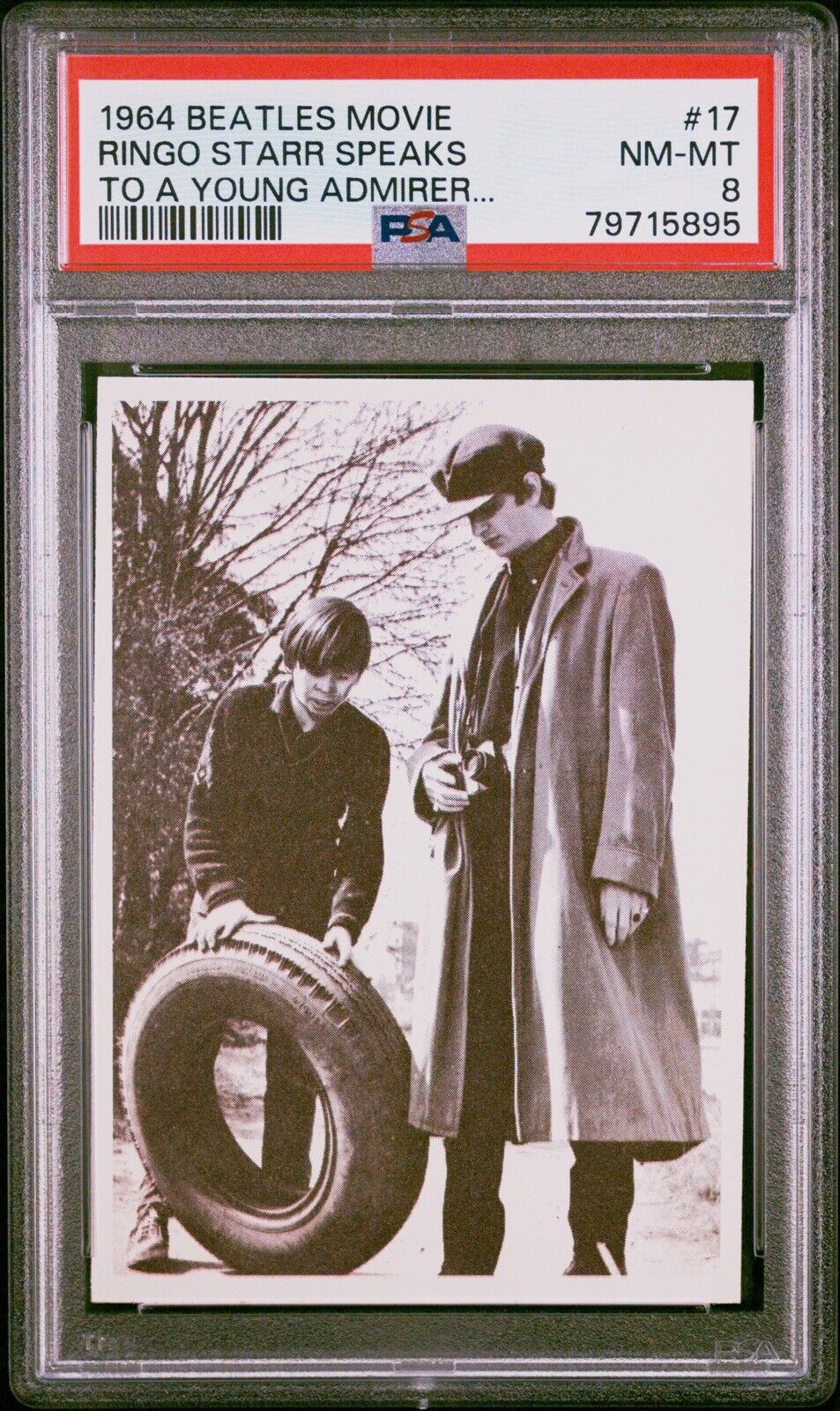 1964 Topps Beatles Movie A Hard Day’s Night Ringo and Fan #17 – PSA 8 (NM-MT)