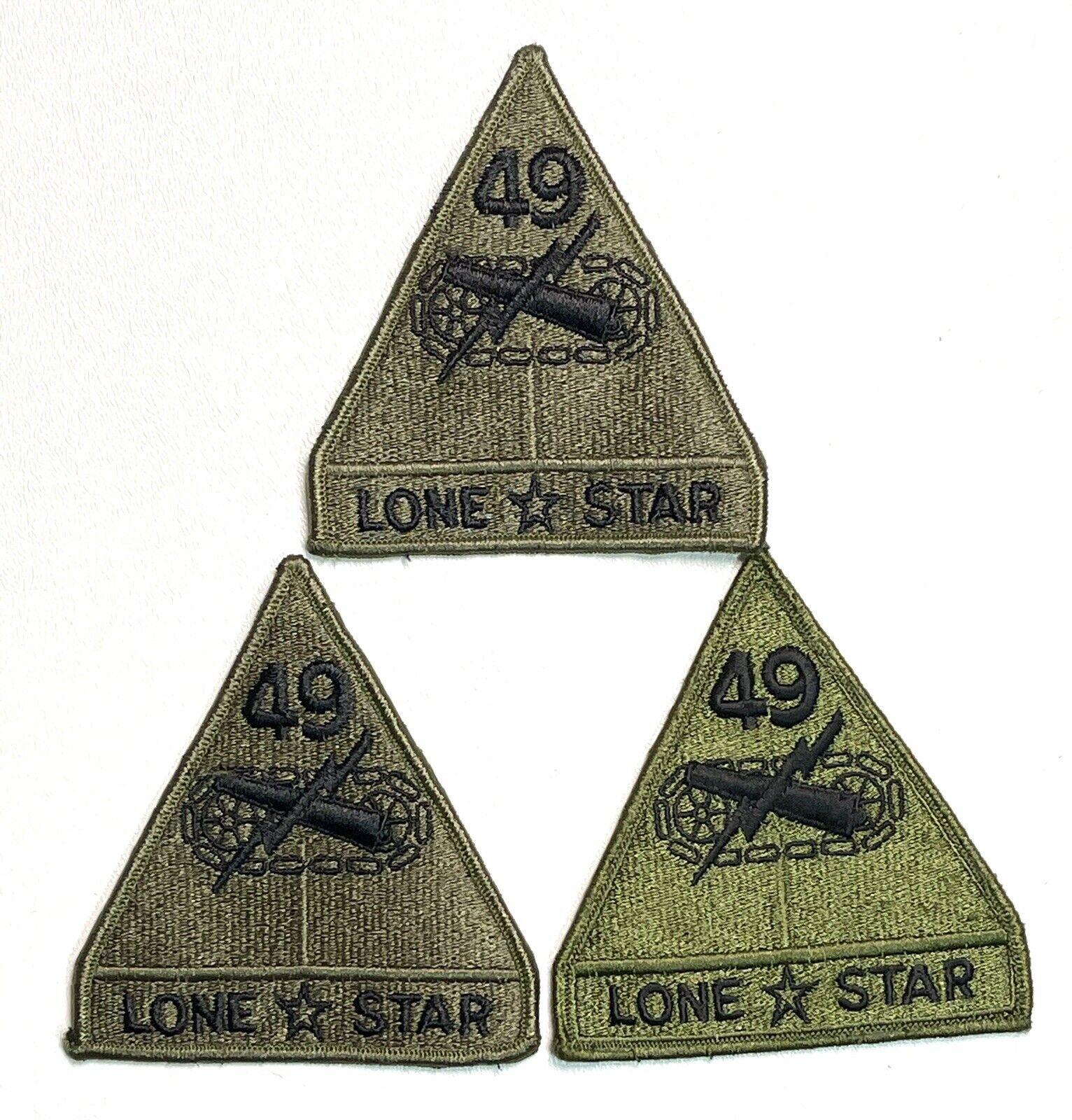 US Army 49th Armored Division Lone Star with Tab OCP/Scorpion Patch Lot Of 3