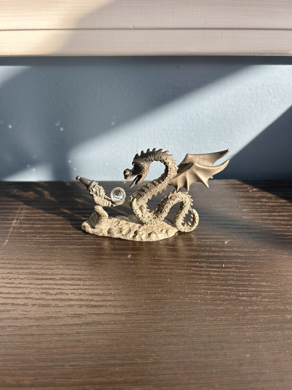 antique pewter dragon