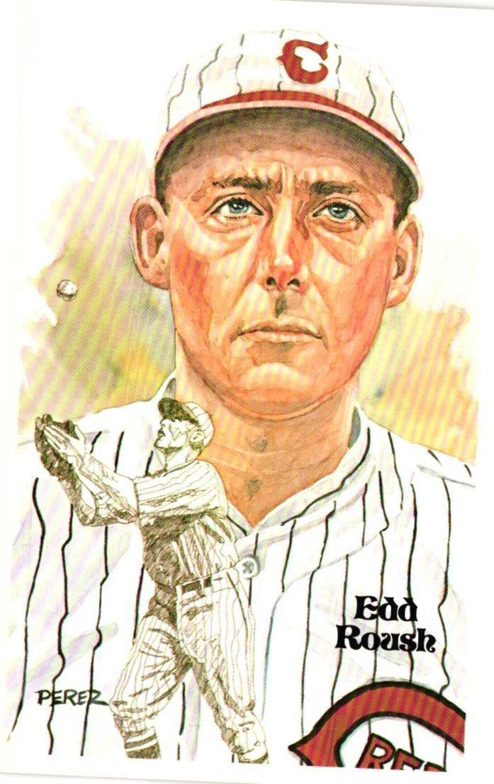 Edd Roush 1980 Perez-Steele Baseball Hall of Fame Limited Edition Postcard