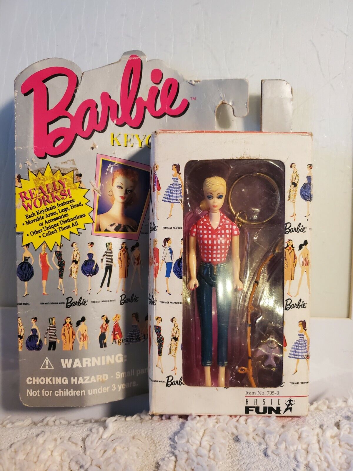 Barbie Keychain Picnic Barbie 1995 NOS NEW 