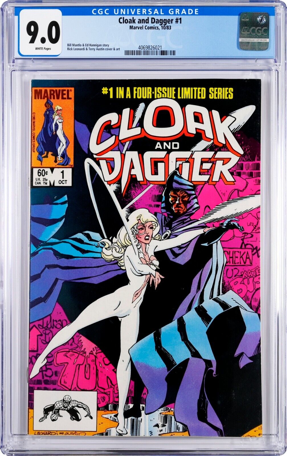 Cloak and Dagger #1 CGC 9.0 (Oct 1983, Marvel) Hannigan, 1st Brigid O\'Reilly app