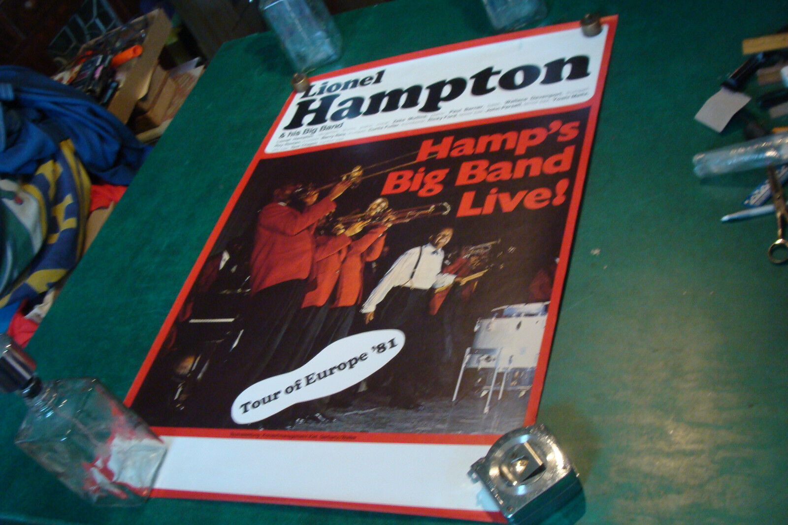 Original Vintage Poster: LIONEL HAMPTON europe tour 1981 v cool, aprox 23x33\