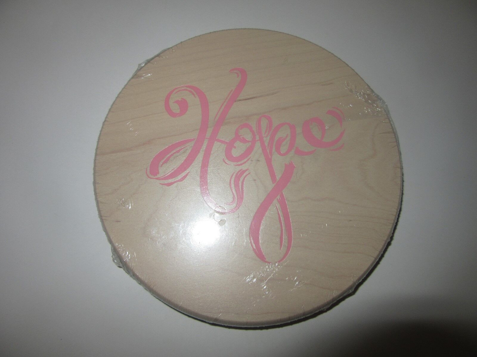 LONGABERGER 2010 SMALL HORIZON OF HOPE WHITE W Pink WOODCRAFTS LID