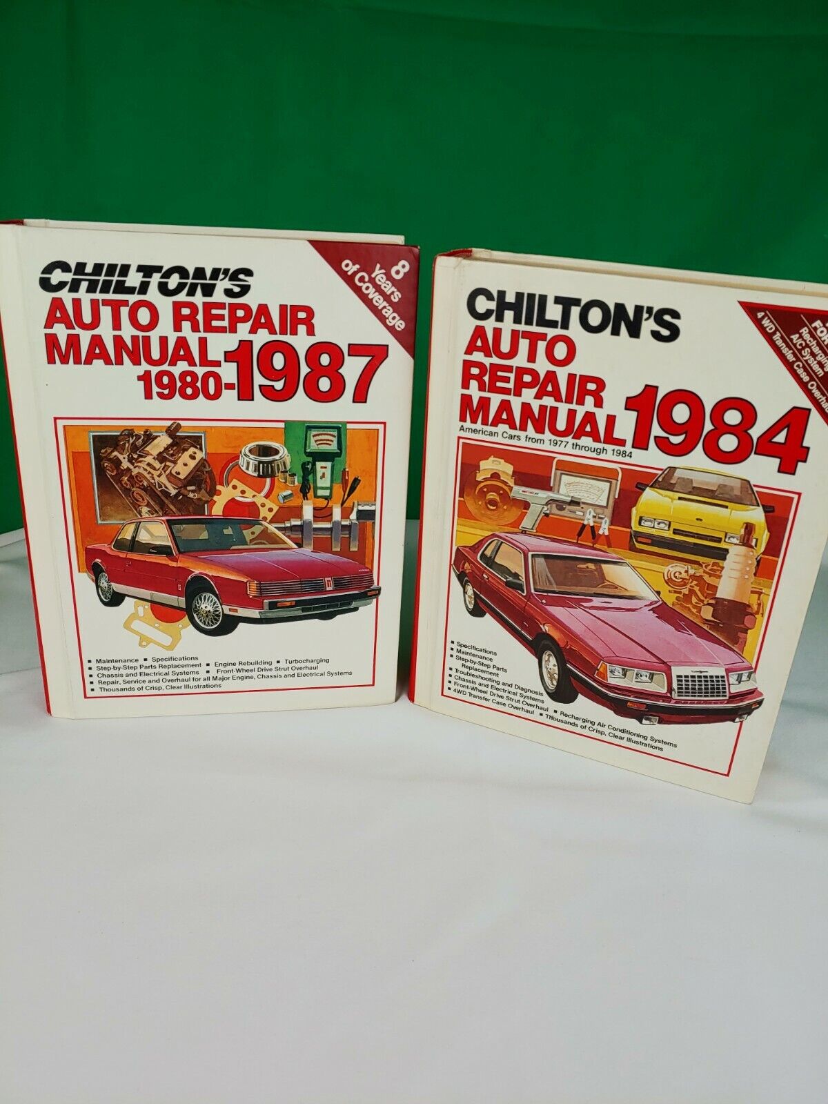 2 X Vintage Chilton's Auto Repair Manual 1980-1987 & 1984