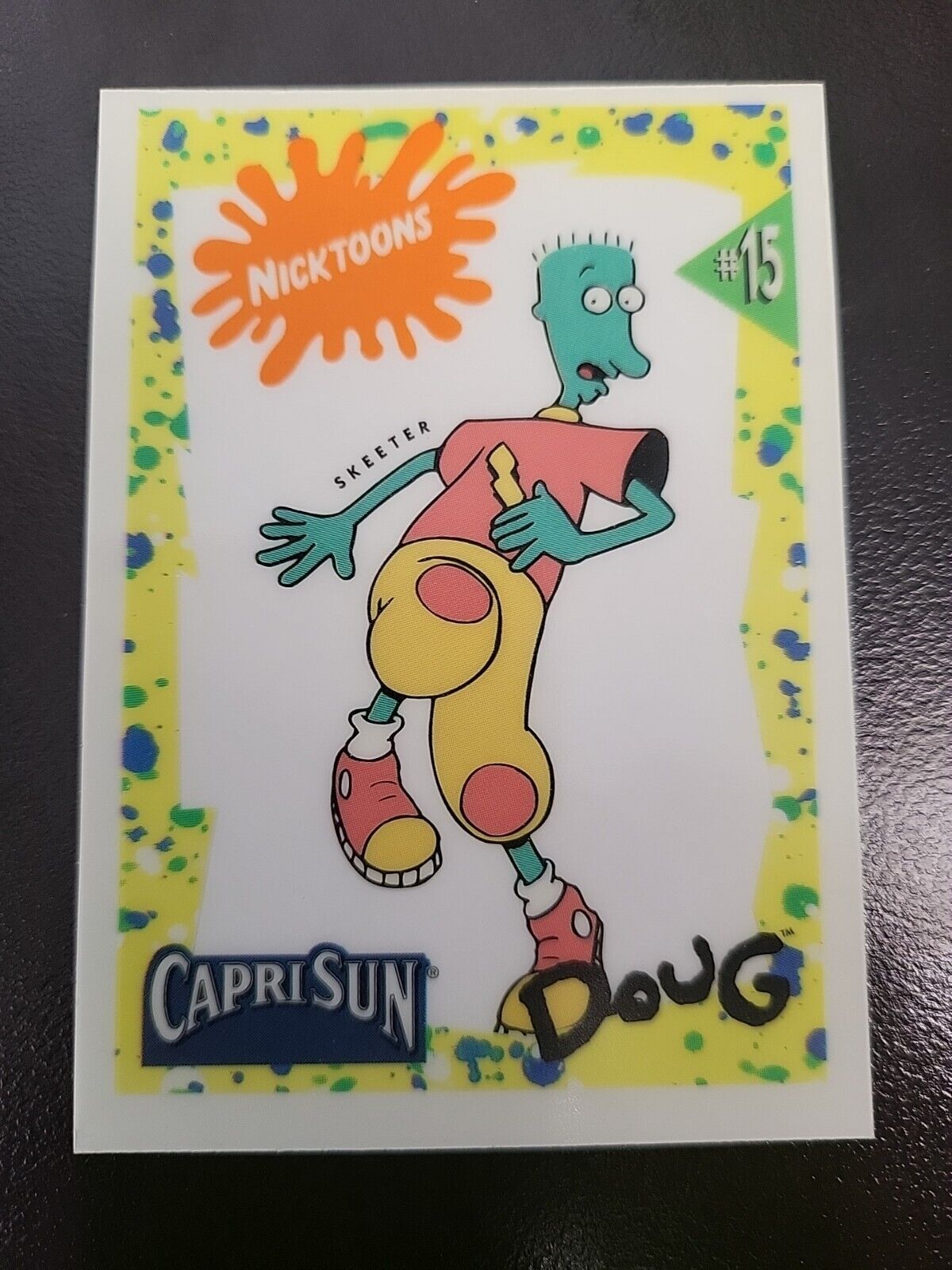 1992 Capri Sun Doug Skeeter Nickelodeon Nicktoons DECAL Sticker card #15