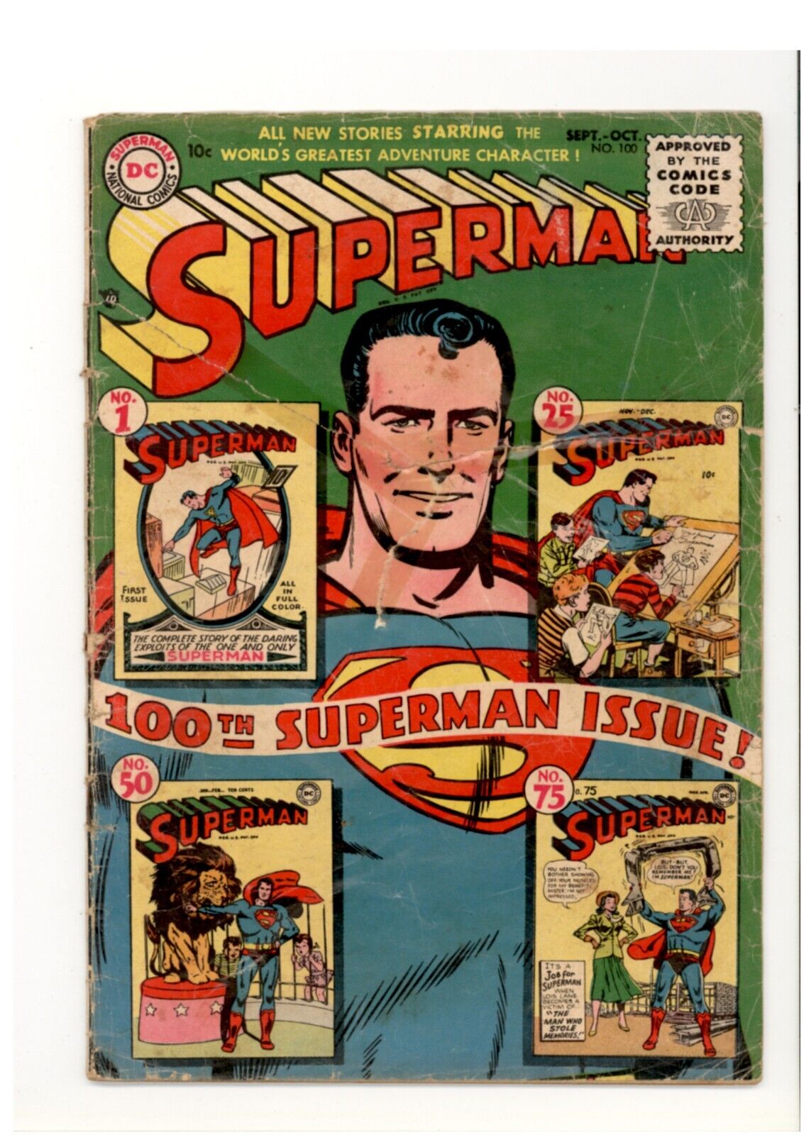 Superman 100 Lower Grade Complete Red Anson Appearance 1955