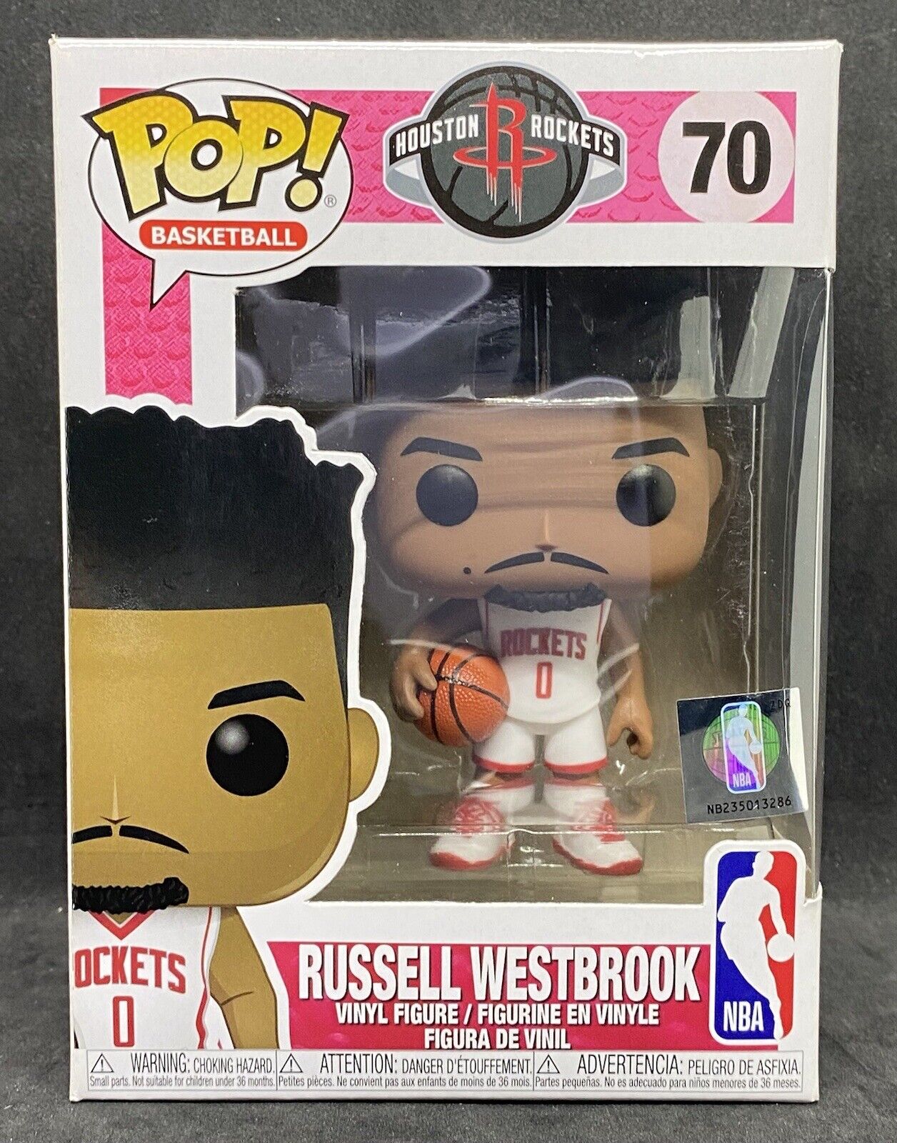 Funko Pop NBA Basketball: Russell Westbrook #70 Houston Rockets