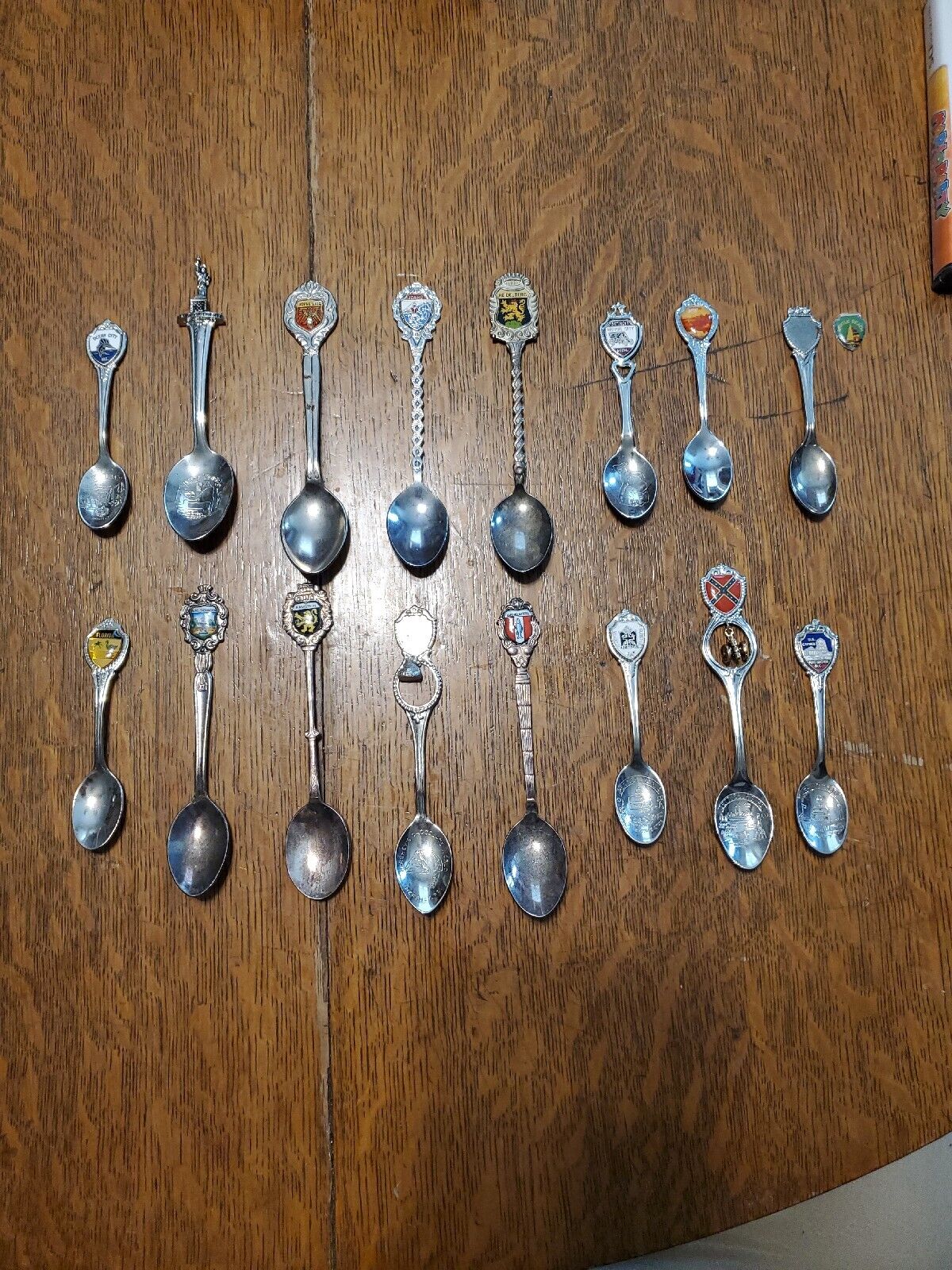 Lot Of 16 Miniature Collector's Spoons