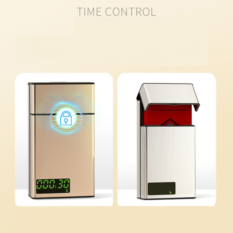 Cigarette Case with a Timer Lock, Timer Lock Box with LCD Display for 84mm/3.3in