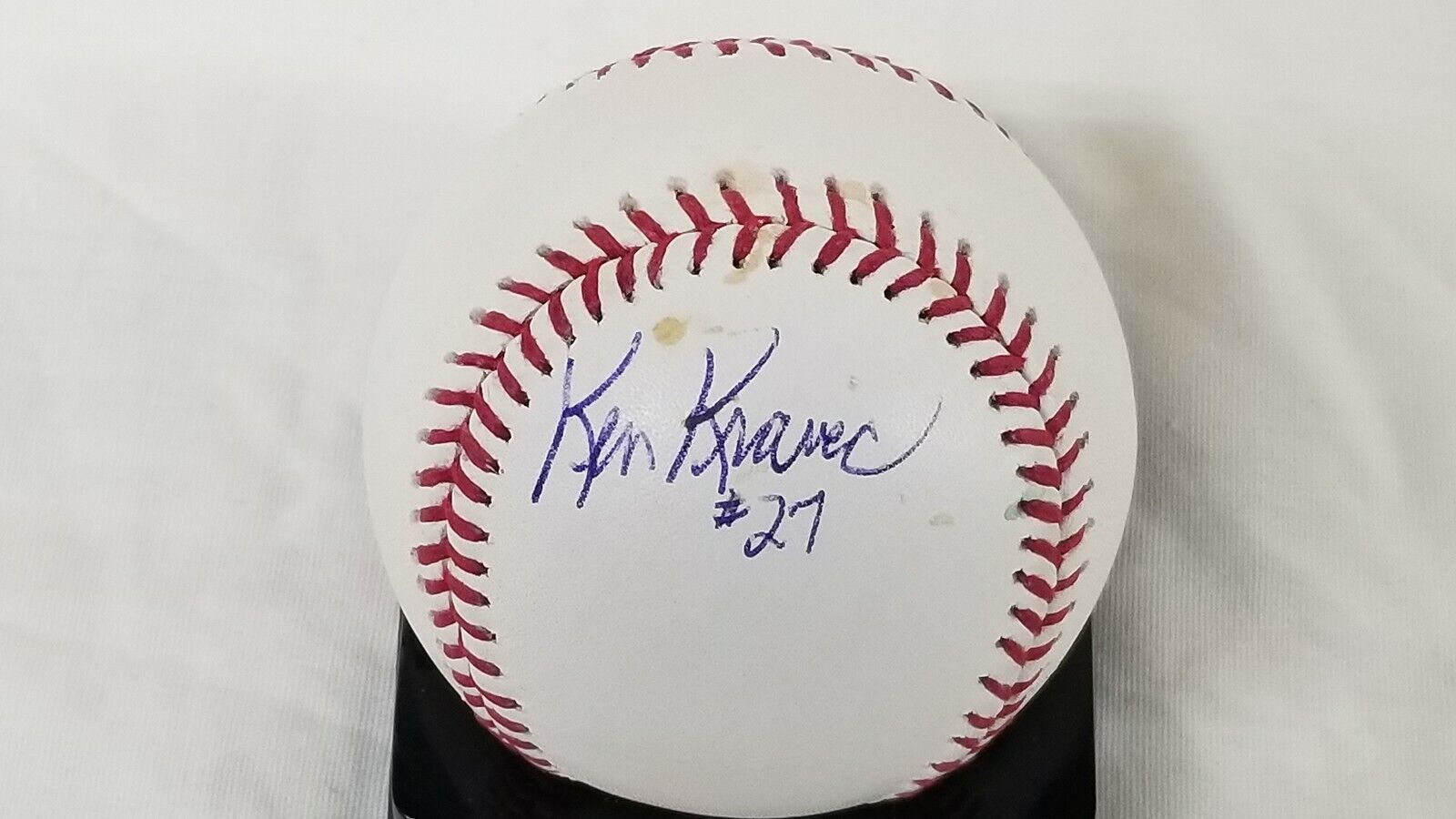 Ken Kravec autographed MLB Baseball Beckett BAS COA