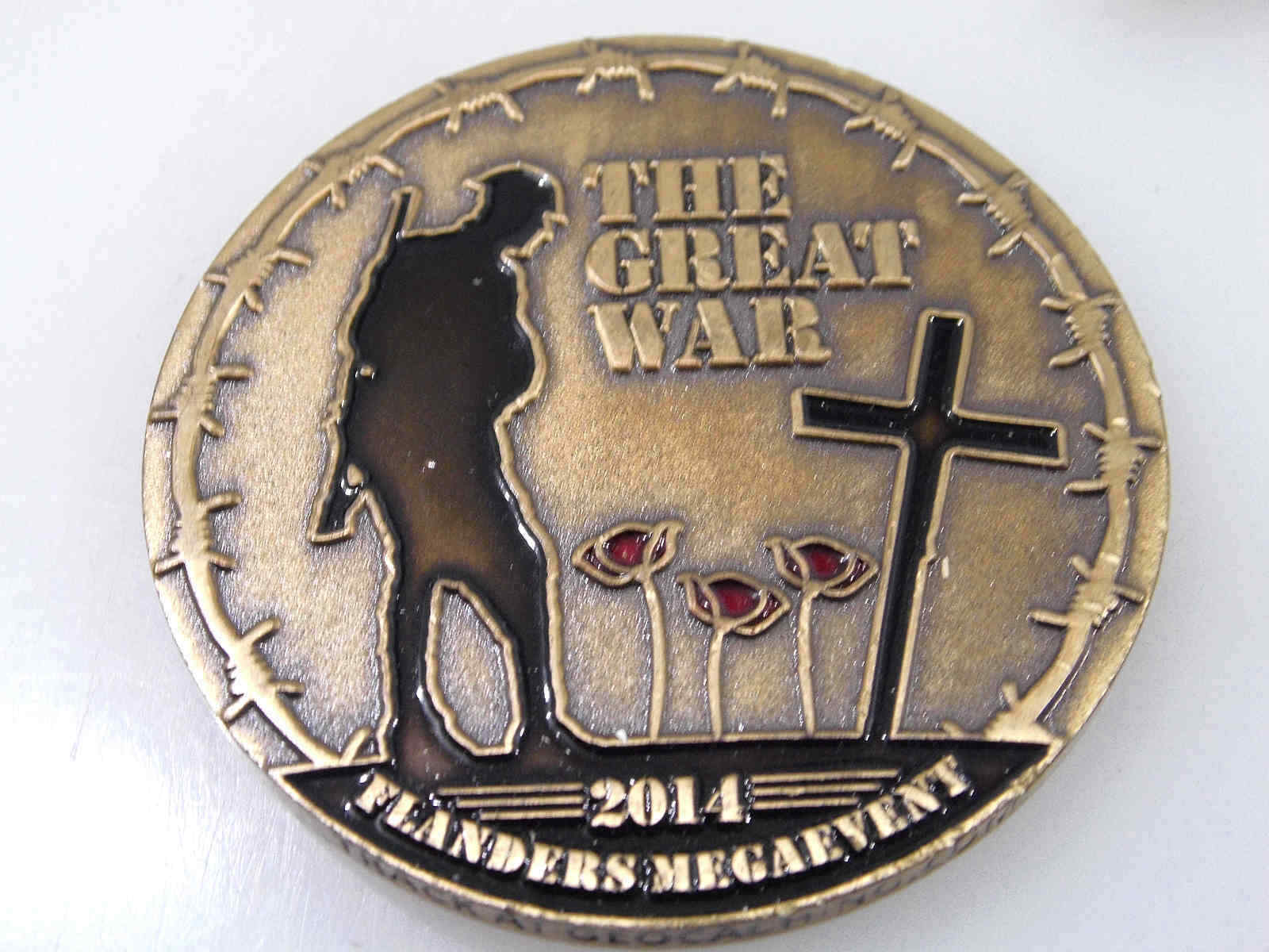 GREAT WAR 2014 FLANDERS MECAEVENT CHALLENGE COIN