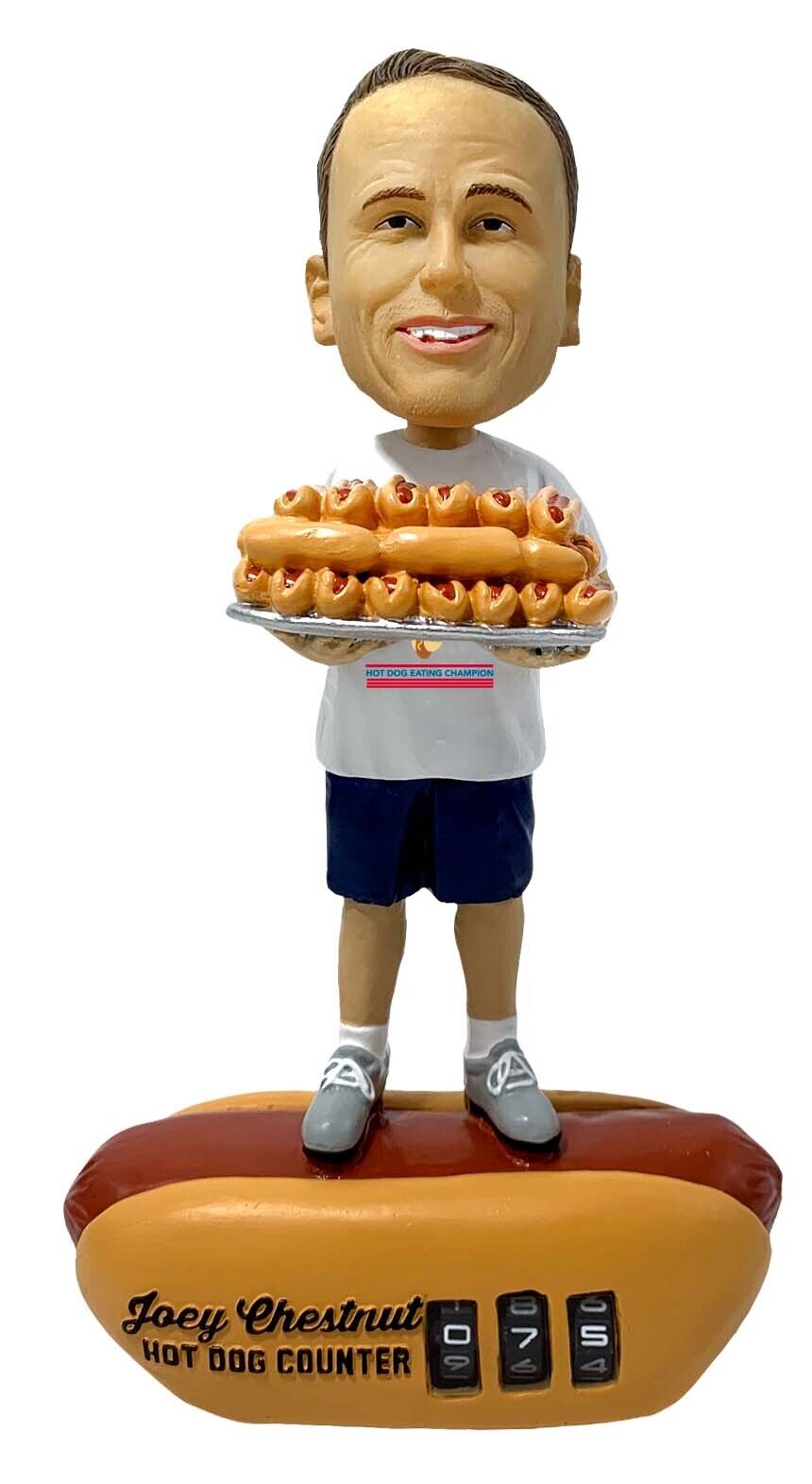 Joey Chestnut Hot Dog Counter Bobblehead Hot Dogs Eating Contest Champion
