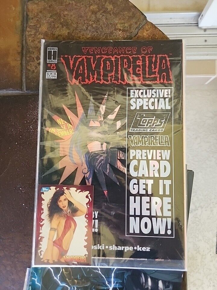 Vampirella #8 (1994) NM Condition OPENED with Trading Card
