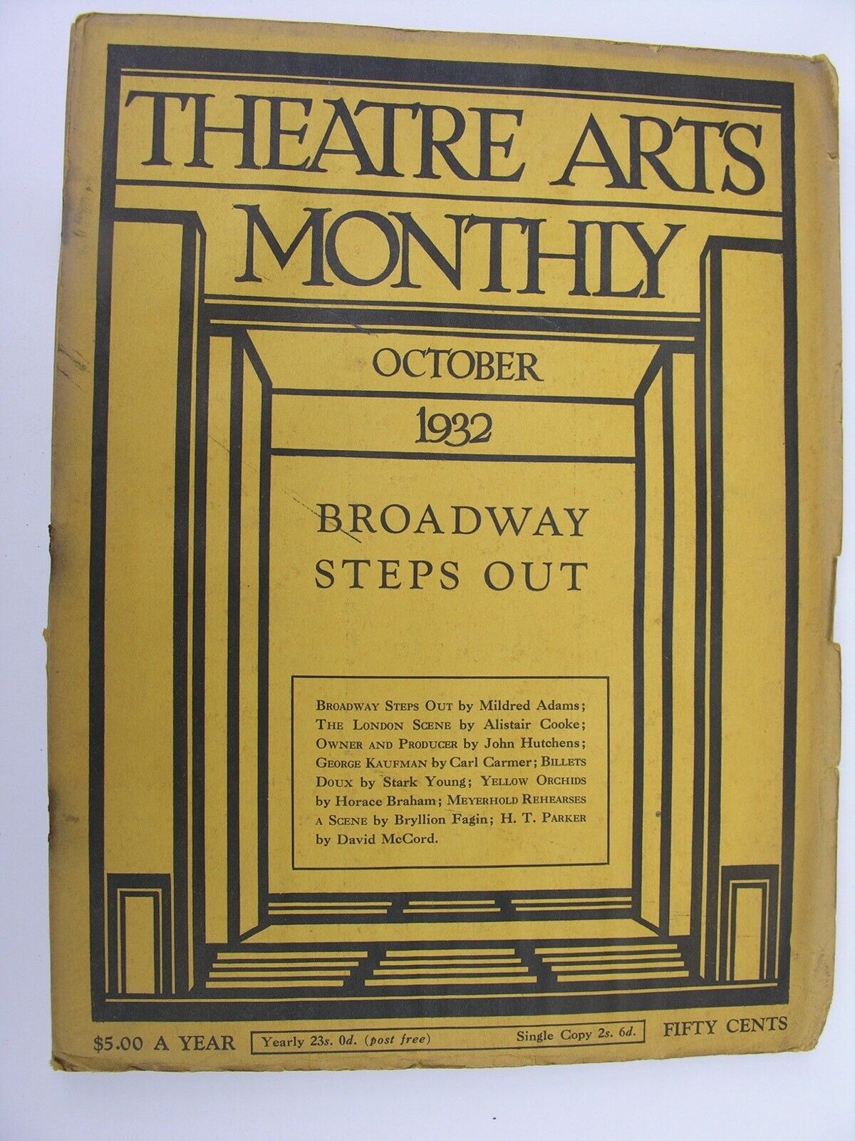 THEATRE ARTS MONTHLY Oct 1932 Doris Humphrey George Kaufman Vsevolod Meyerhold