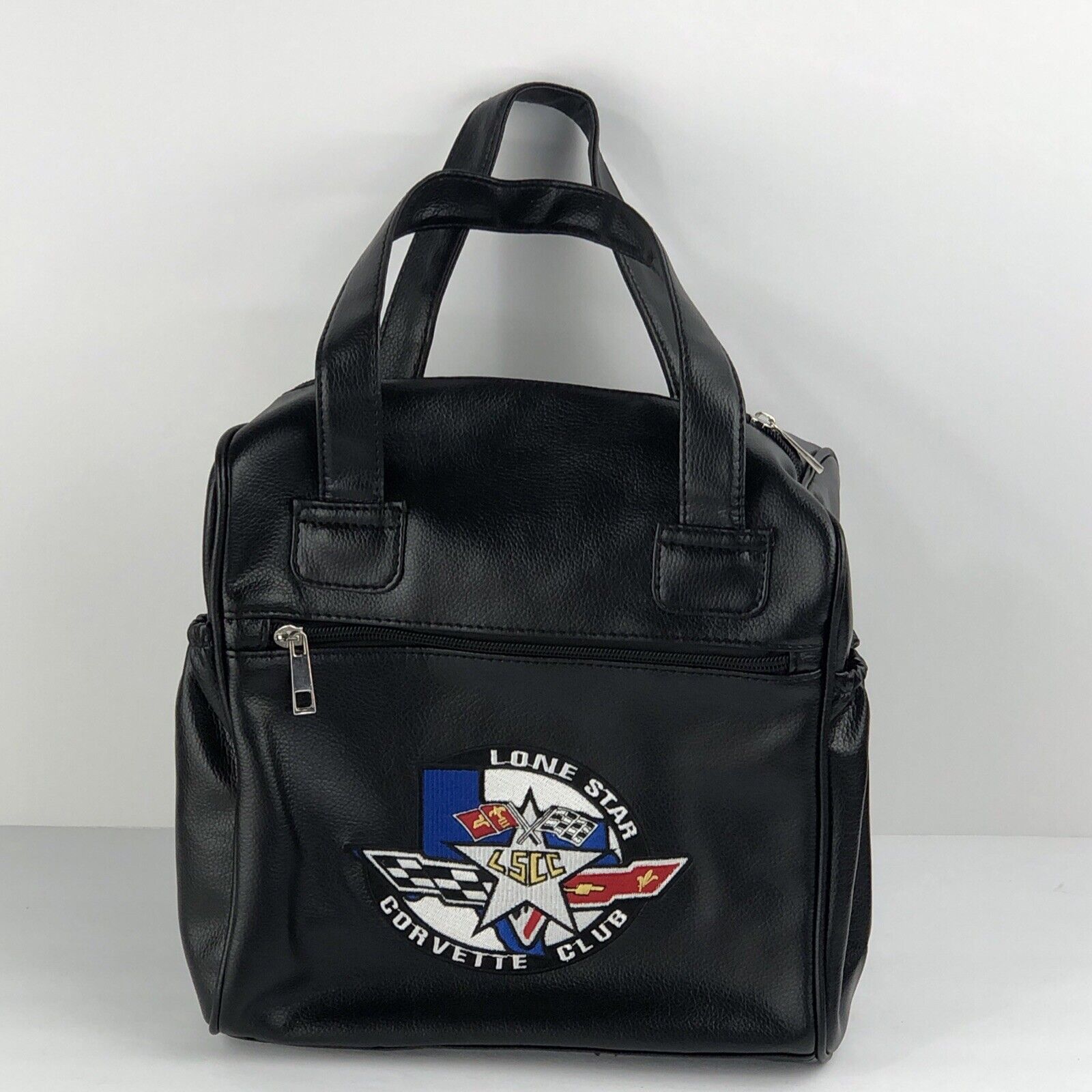 Leather Corvette Bag Embroidered Lone Star Corvette Club Logo
