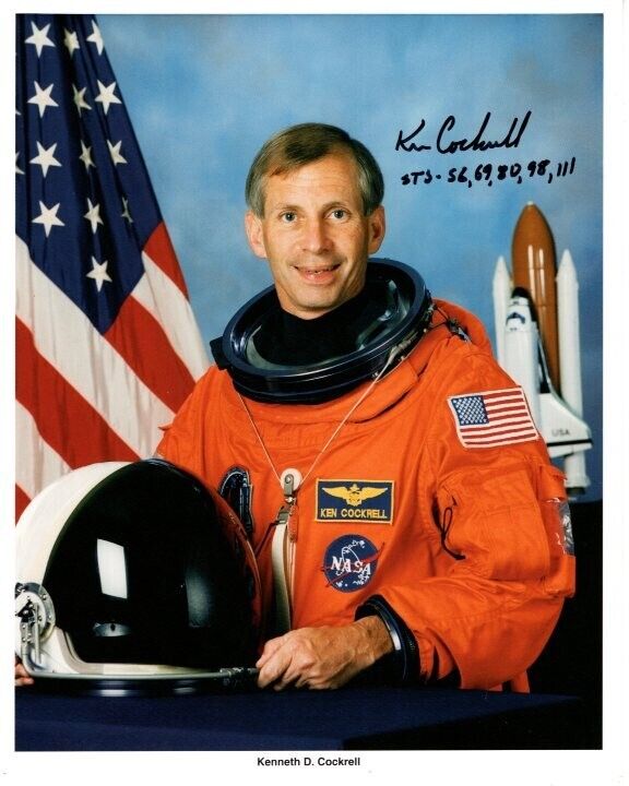 KENNETH KEN D. COCKRELL signed autographed 8x10 NASA ASTRONAUT litho photo