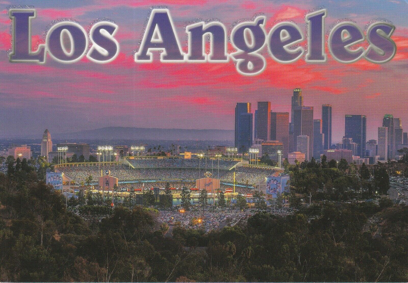 Colorful Los Angeles Dodgers Dodger Stadium Postcard - Ohtani, Freeman, Betts