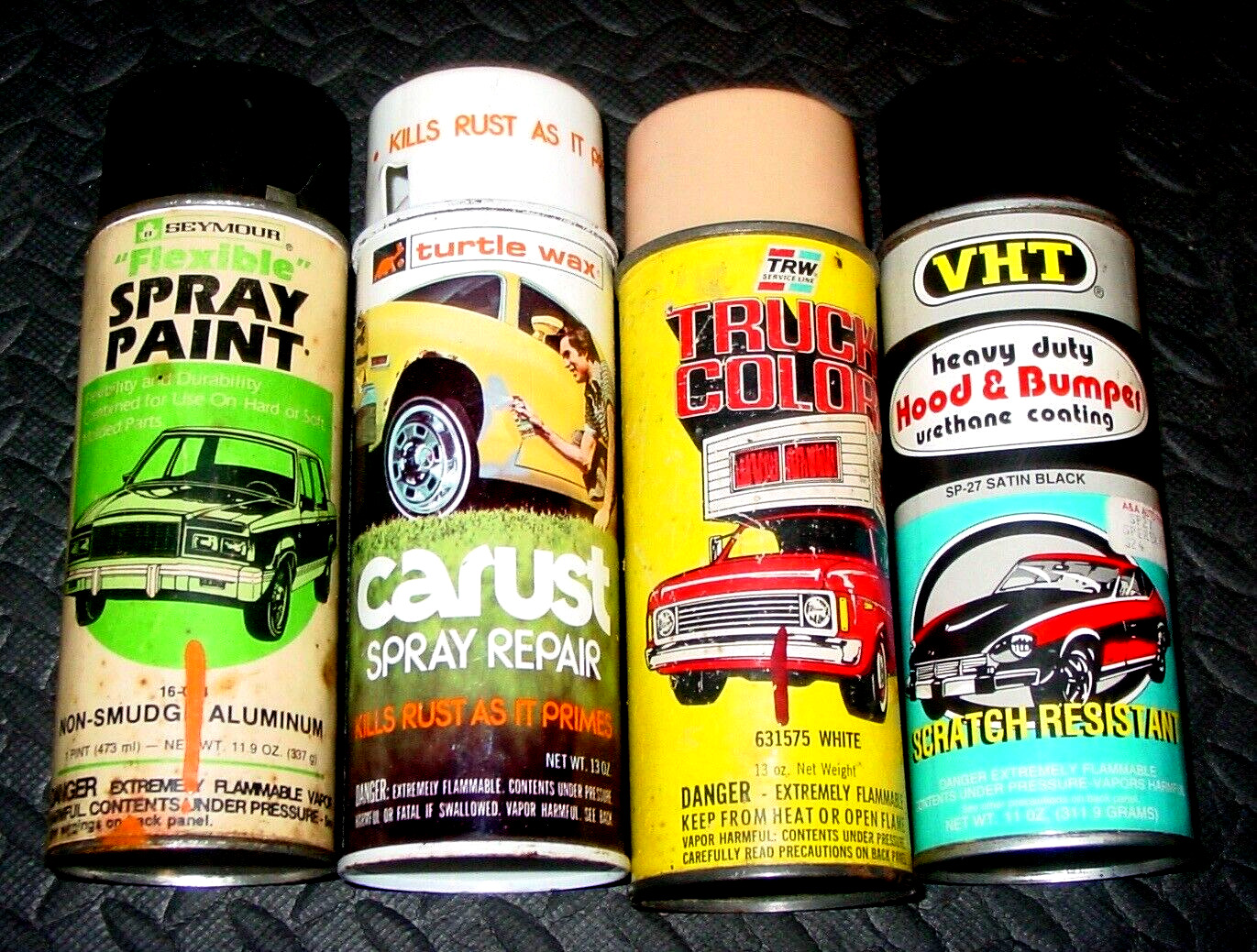Vintage Spray Paint Can Lot Car Truck Hot Rat Rod Advertising Paper Label Art