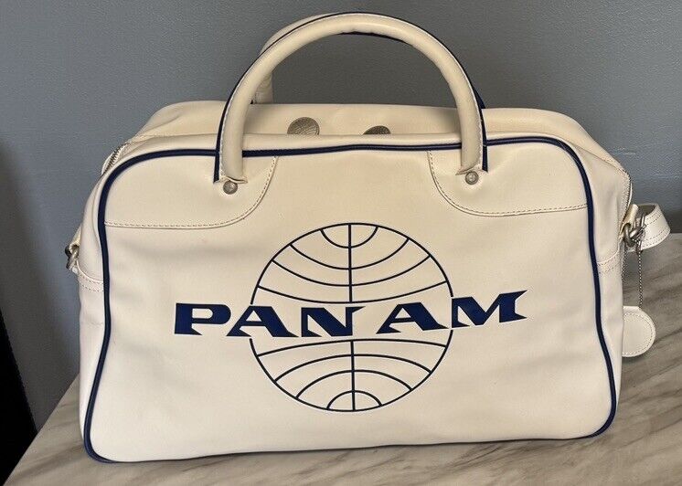 PAN AM Orion Bag Authentic VTG Style Pan Am White Certified Carry On Duffel EUC