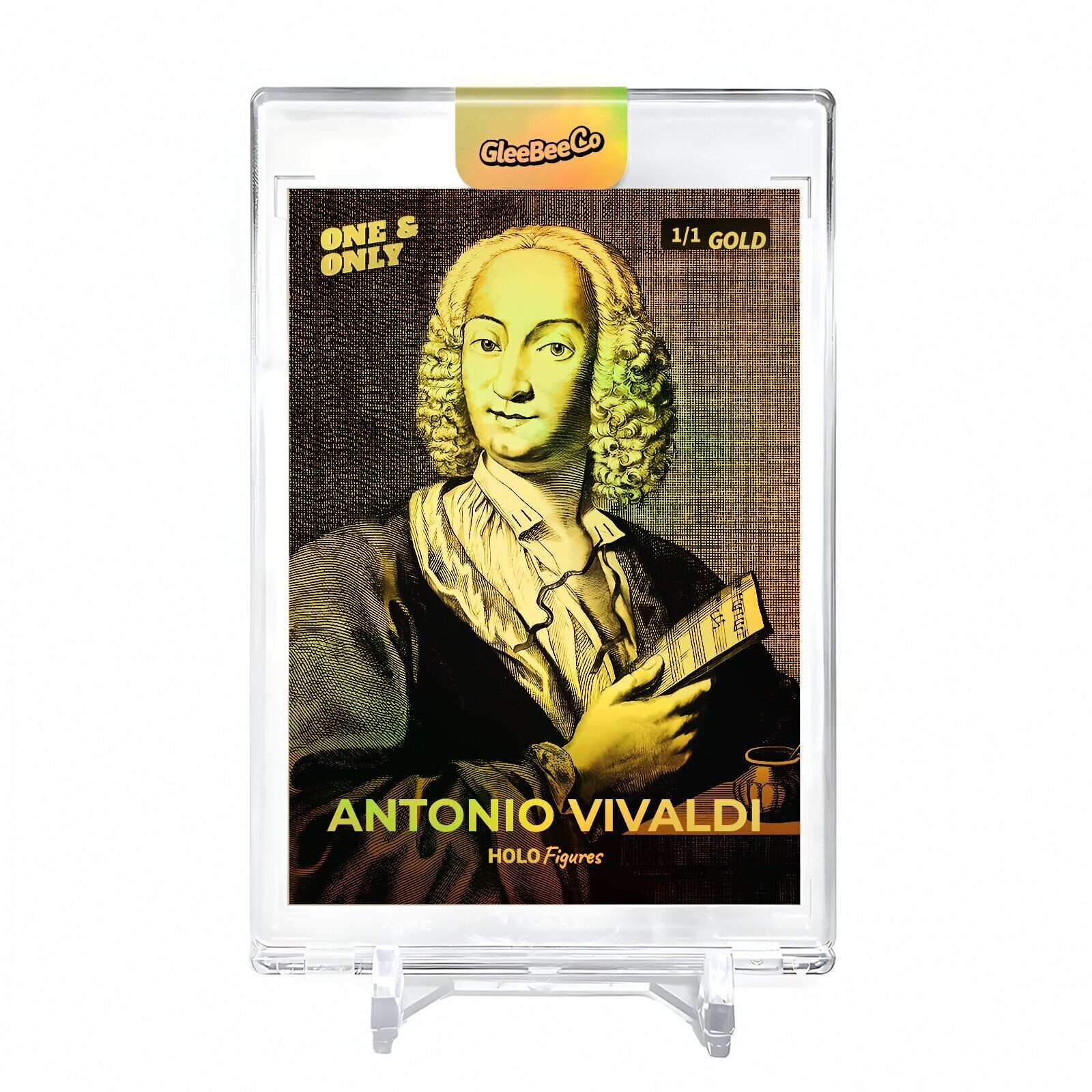 ANTONIO VIVALDI Baroque Card 2023 GleeBeeCo #ATB7-G Encased Holo GOLD 1/1