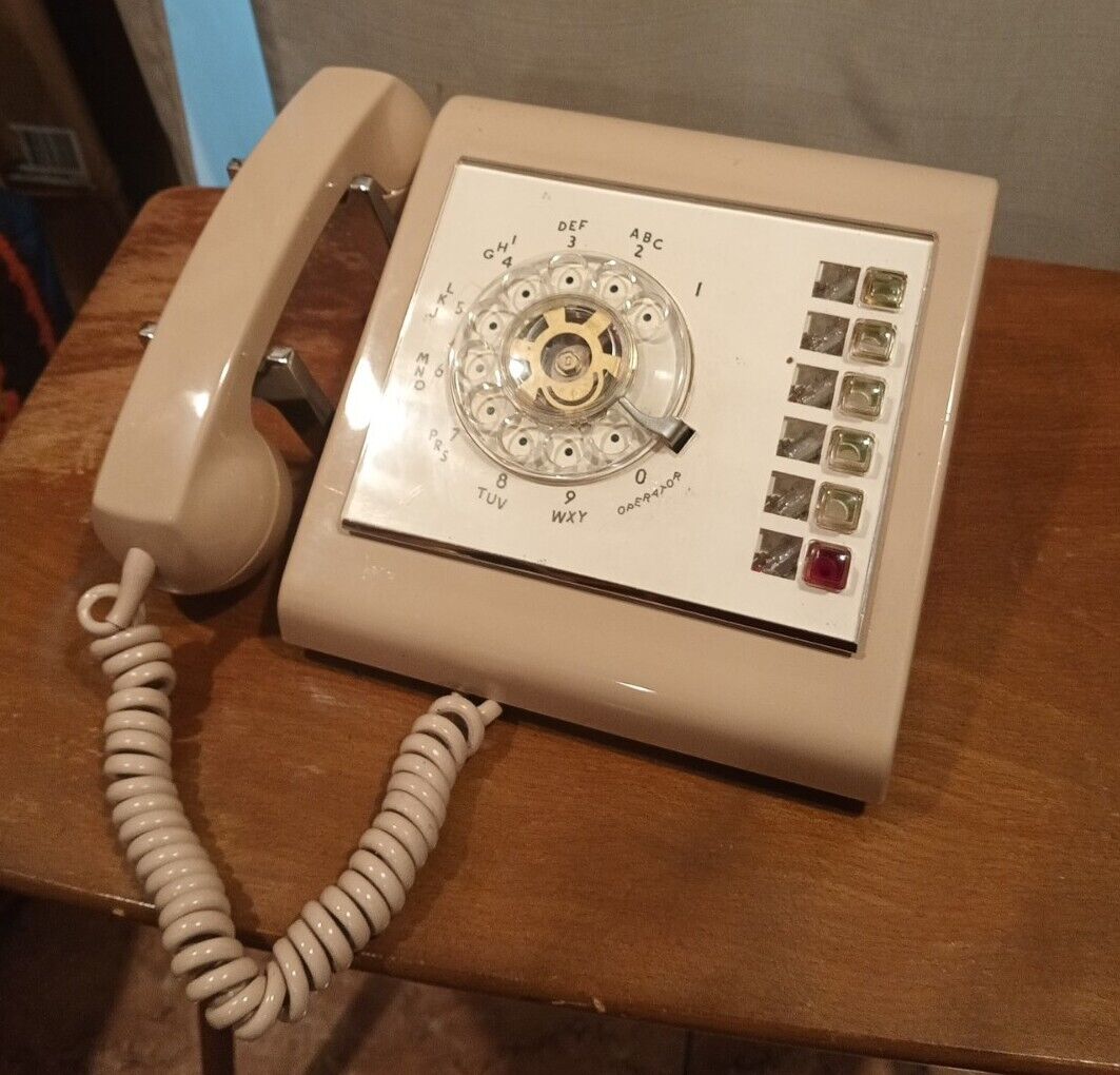 Vintage Stromberg Carlson Multi Line Phone Business Rotary Dial Mid Century Prop
