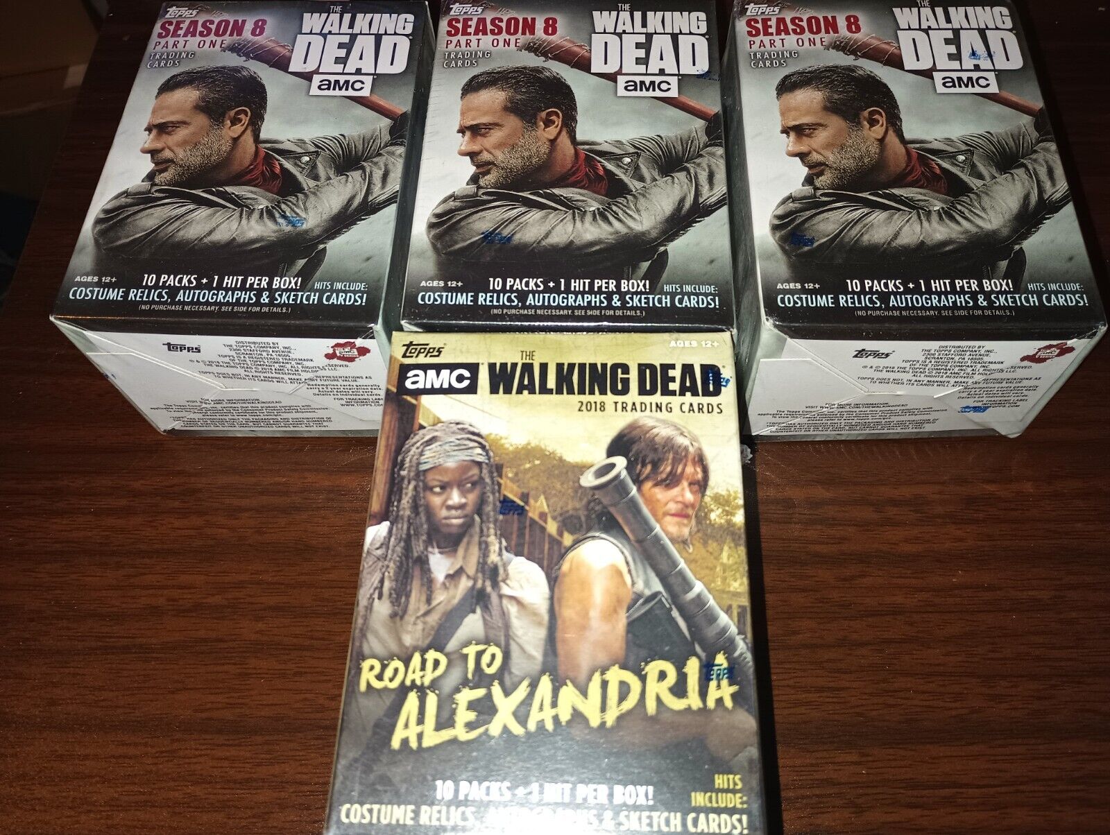 2018 Topps AMC The Walking Dead Season 8 part 1 & Road to Alexandria  box lot