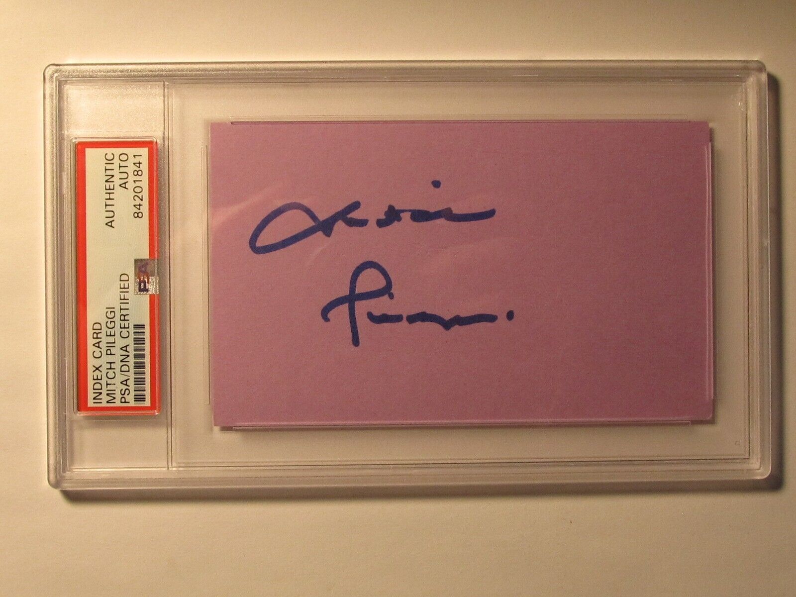 Mitch Pileggi Autographed Signed Index Card Slabbed
