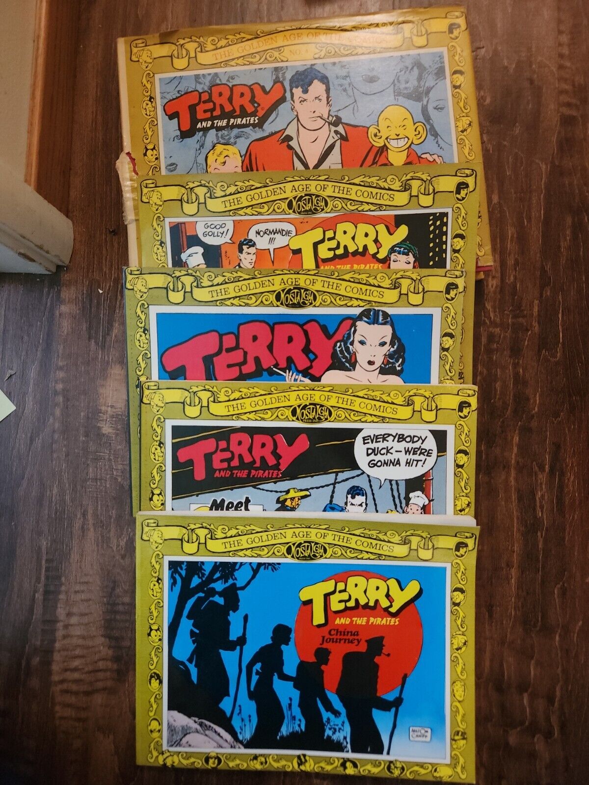 Terry & the Pirates Lot Of 5 Books Comics 70s Nostalgia Press Caniff EX+ Con