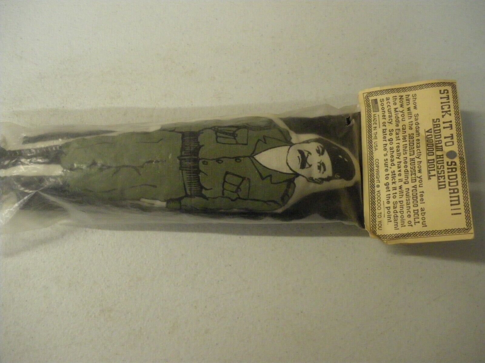 Vintage Stick It Saddam Voodoo Doll Circa 1990