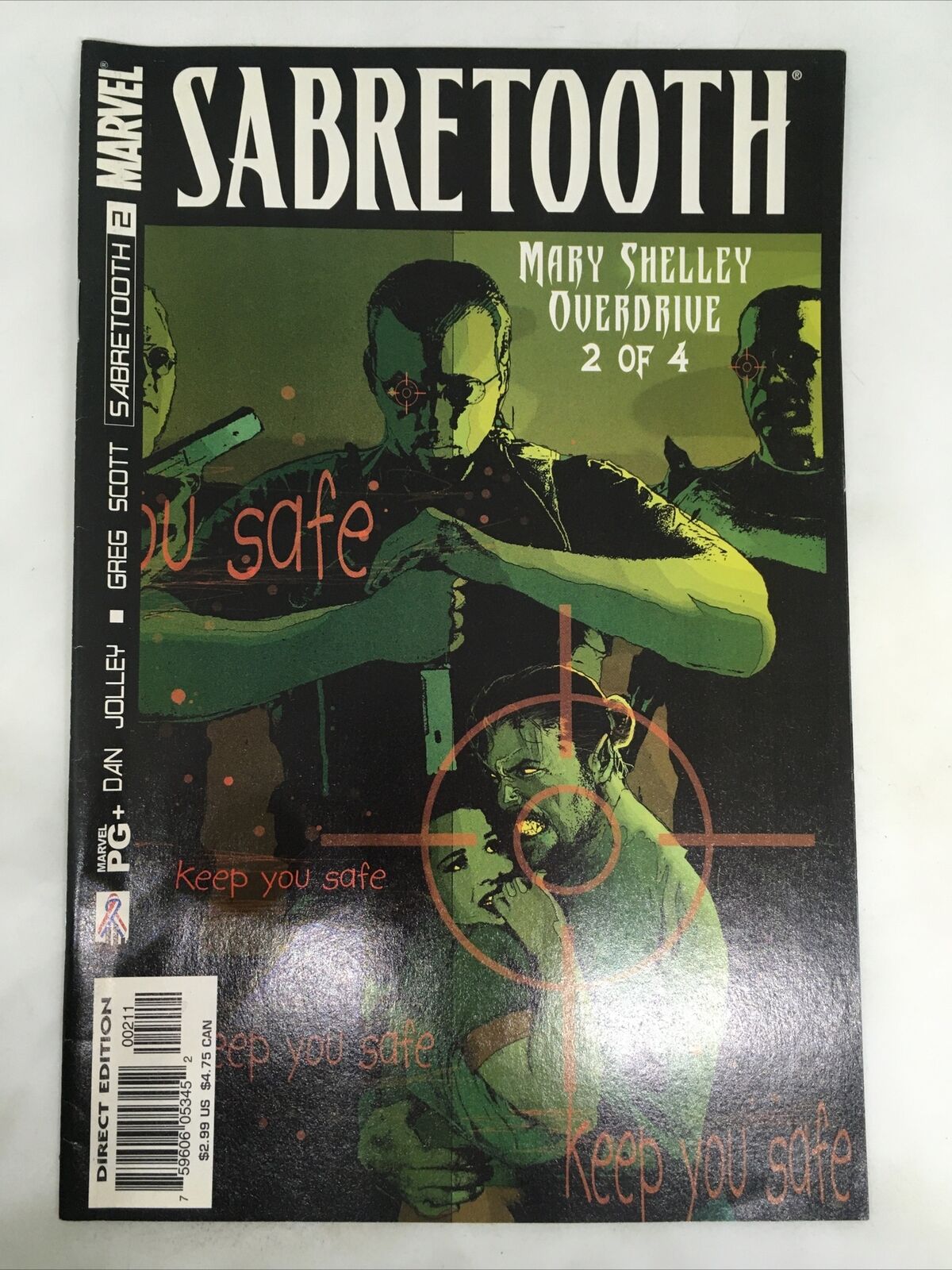 SABRETOOTH Mary Shelley Overdrive #2 MARVEL COMICS 2002