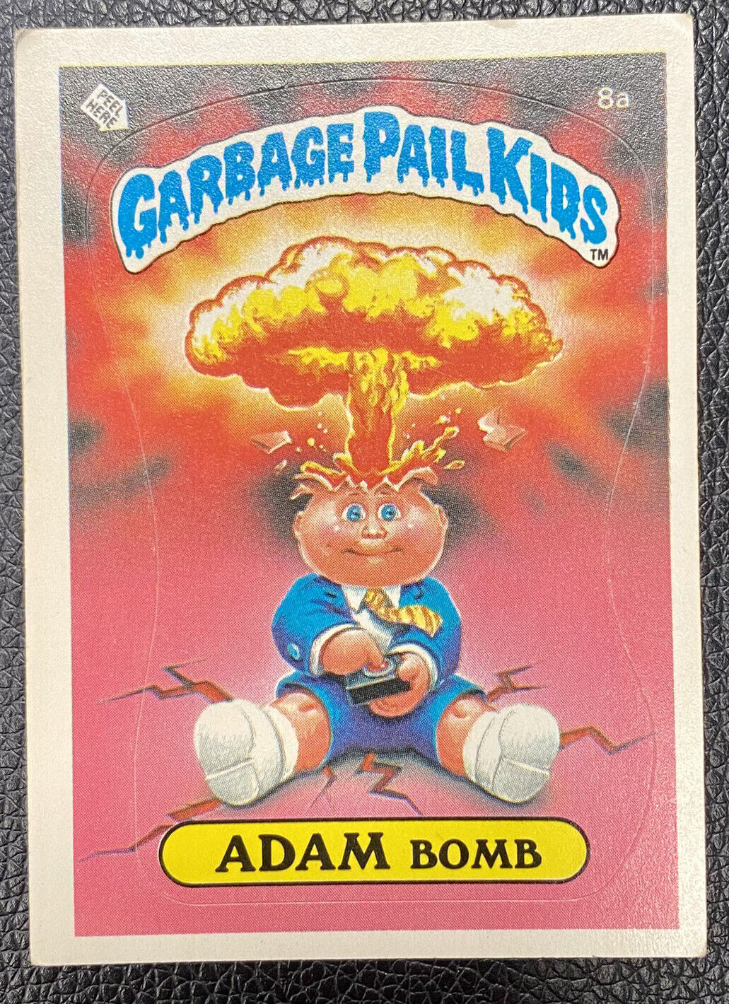 1985 TOPPS Garbage Pail Kids Series 1 Adam Bomb 8a Cheaters License Card XF