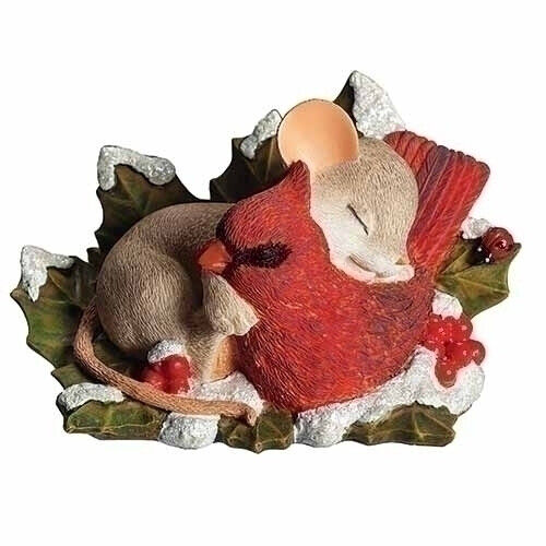 Charming Tails 30th Anniversary Mouse Sleeping Next To Cardinal New 2022 135561