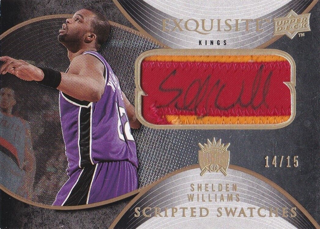 2007-08 Shelden Williams Exquisite Collection Scripted Swatches #SSSW /15 KINGS 
