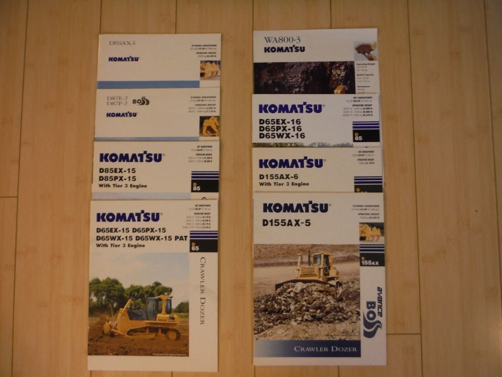 Komatsu Dozers Equipment Dealer Brochures (7) with Specifications