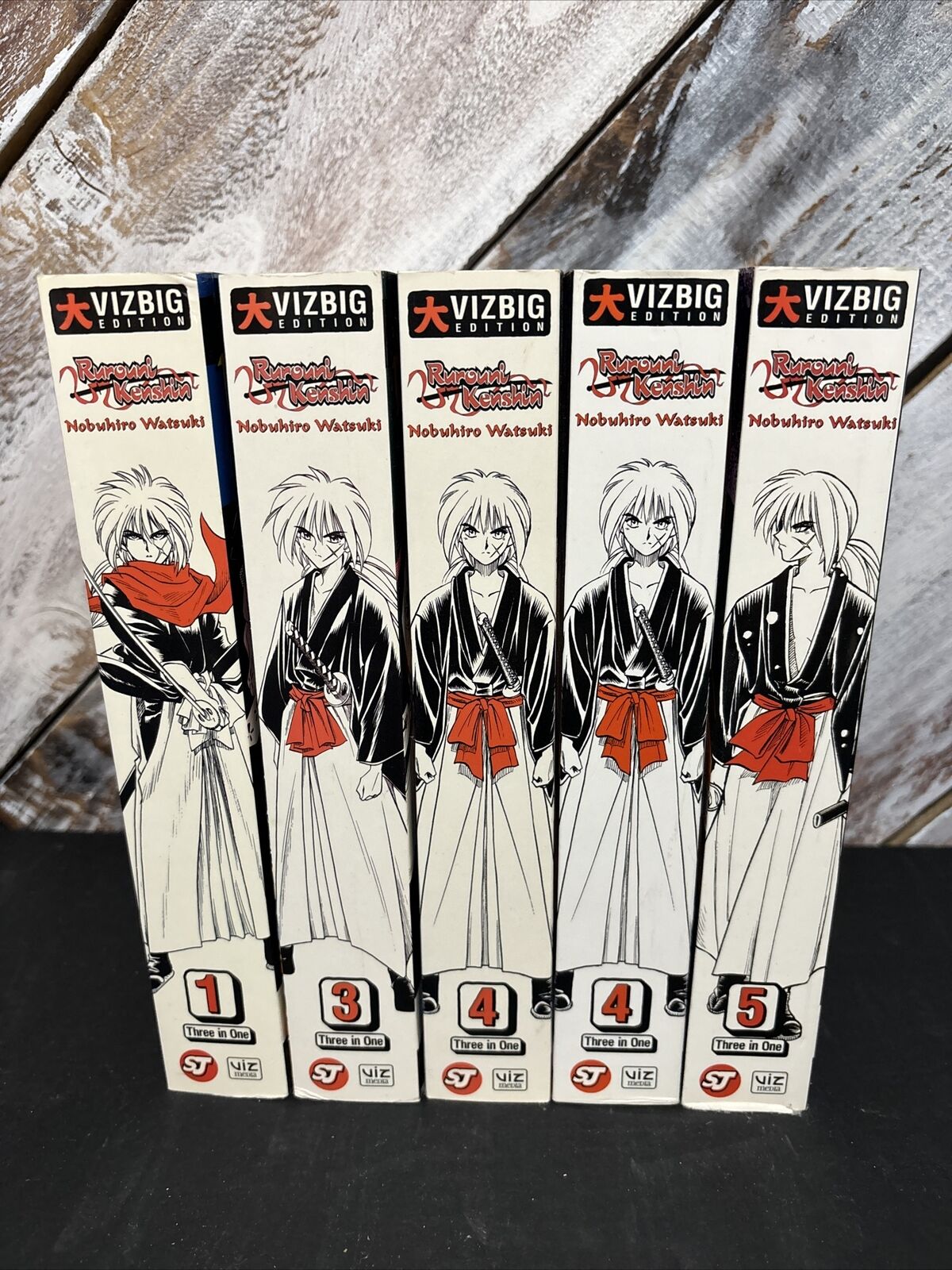 Rurouni Kenshin Viz Big OOP manga Starter Set (All in Vol.1,3,4,4,5) English