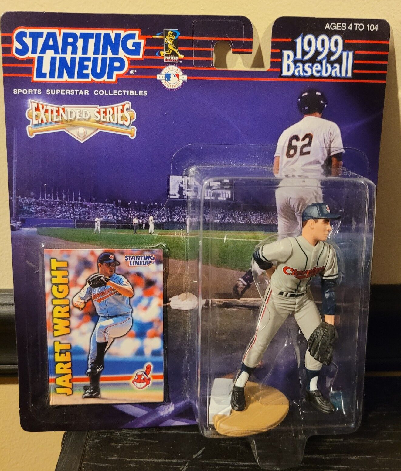 1999 ~ JARET WRIGHT ~ SLU ~ Hasbro Starting lineup ~ MLB ~ Cleveland Indians