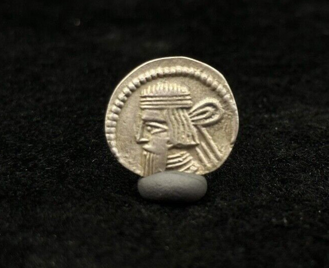 Wonderful Authentic Beautiful Ancient Parthian Solid Silver Coin