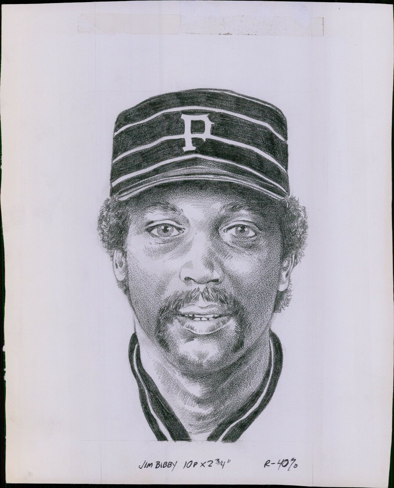 LG817 1981 Original Photo JIM BIBBY Pittsburgh Pirates Baseball Illustration