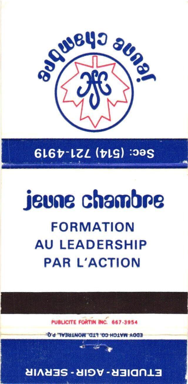 Jeune Chambre, Formation of Leadership by Action Vintage Matchbook Cover